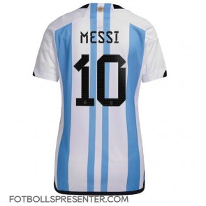 Argentina Lionel Messi #10 Hemma Matchtröja Dam VM 2022 Kortärmad